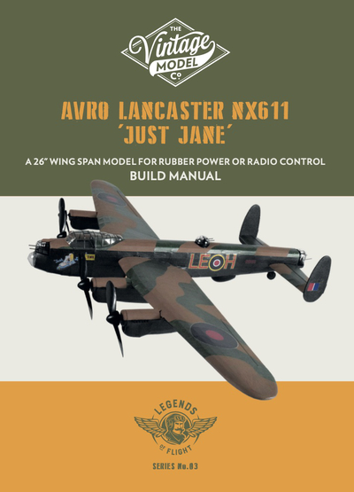 AVRO Lancaster NX611 “Just Jane” | 26” Free-flight or RC Balsa